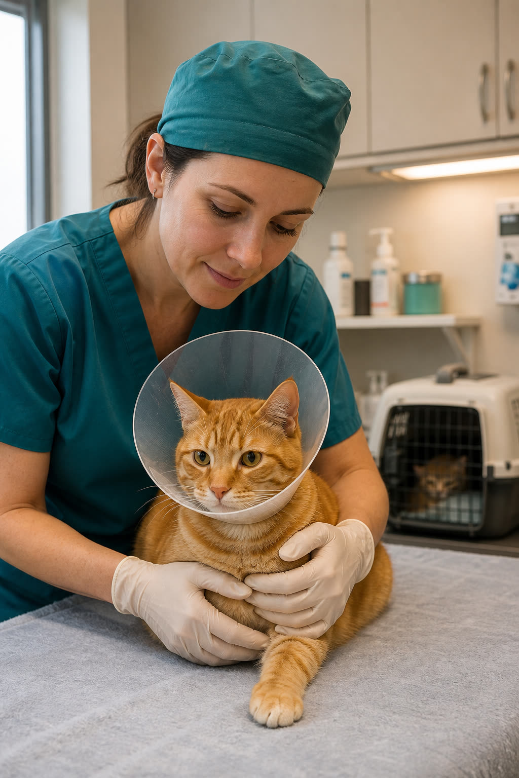 Spay and neuter aftercare for a rescued cat